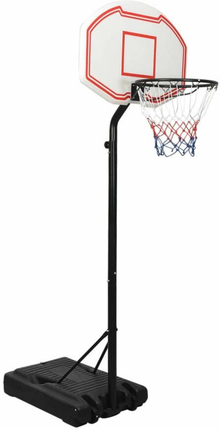 VidaXL Basketbalstandaard 237-307 cm polyetheen wit