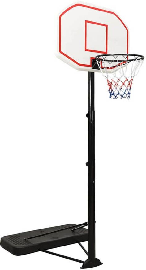 VidaXL Basketbalstandaard 258-363 cm polyetheen wit