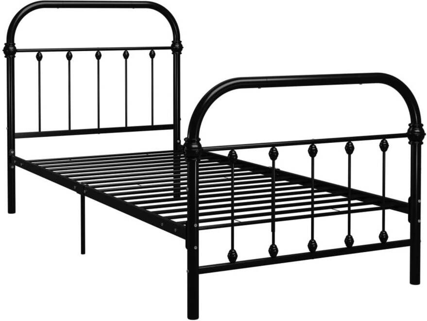 VidaXL Bedframe metaal zwart 90x200 cm