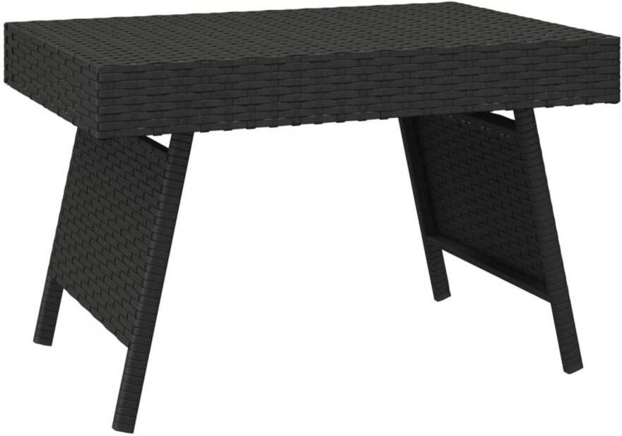 VidaXL -Bijzettafel-inklapbaar-60x40x38-cm-poly-rattan-zwart