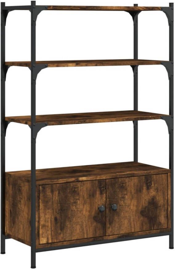 VidaXL Boekenkast 3-laags 70x30x109 5 cm bewerkt hout gerookt eiken