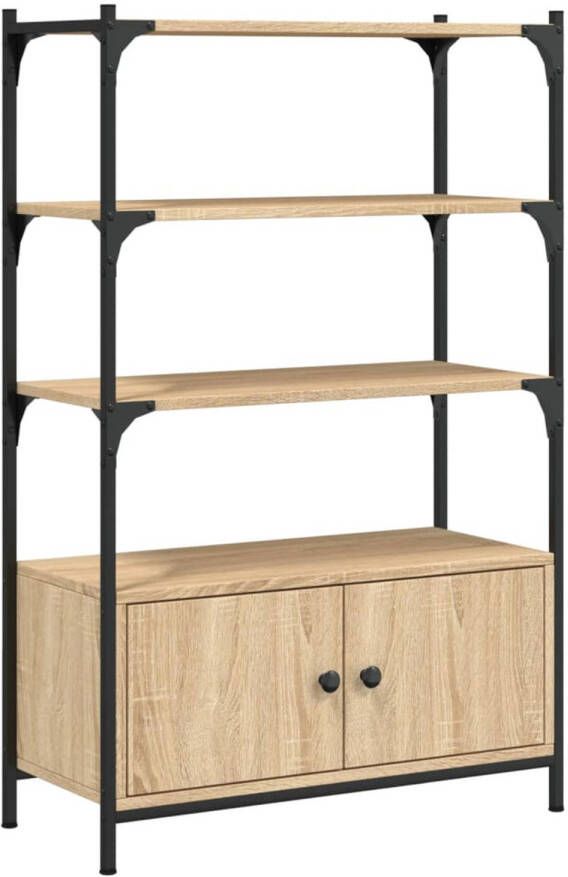 VidaXL Boekenkast 3-laags 70x30x109 5 cm bewerkt hout sonoma eiken