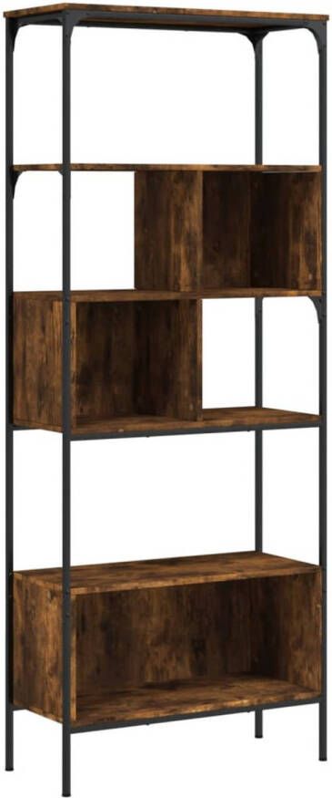 VidaXL Boekenkast 5-laags 76x33x188 5 cm bewerkt hout gerookt eiken