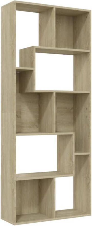 VidaXL Boekenkast 67x24x161 cm bewerkt hout sonoma eikenkleurig