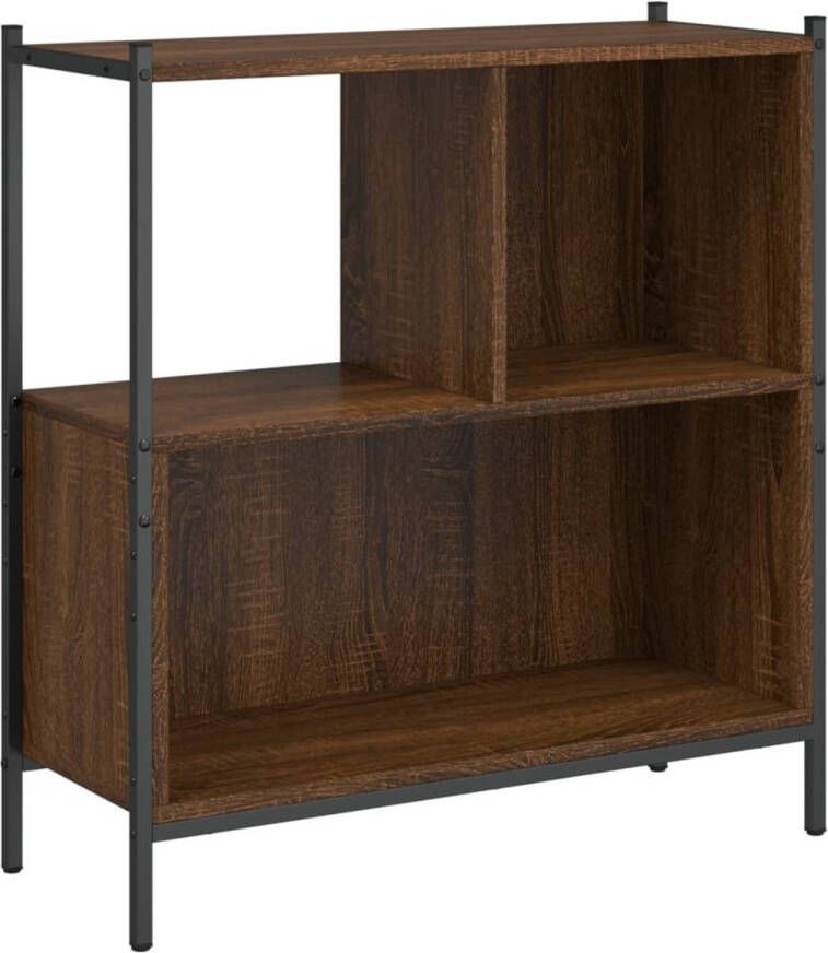 VidaXL Boekenkast 72x28x77 5 cm bewerkt hout bruin eikenkleur