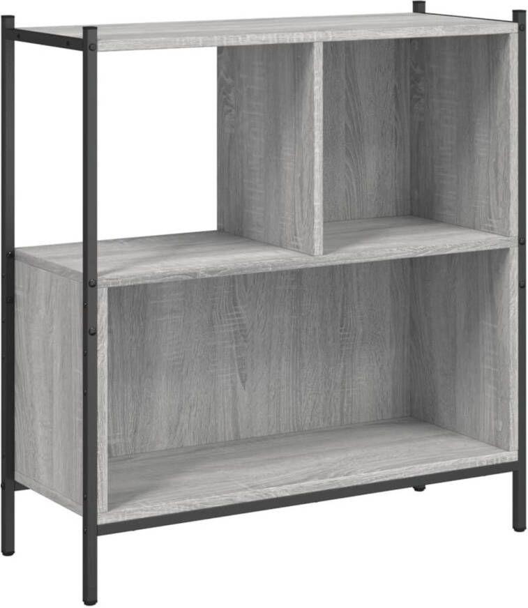 VidaXL Boekenkast 72x28x77 5 cm bewerkt hout grijs sonoma eikenkleur