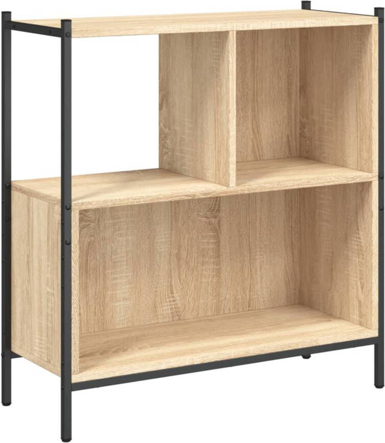 VidaXL Boekenkast 72x28x77 5 cm bewerkt hout sonoma eikenkleurig