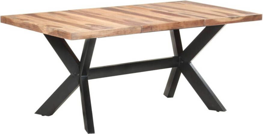 VidaXL Eettafel 180x90x75 cm massief hout met honingkleurige afwerking