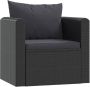 VidaXL -Fauteuil-met-kussens-poly-rattan-zwart - Thumbnail 2