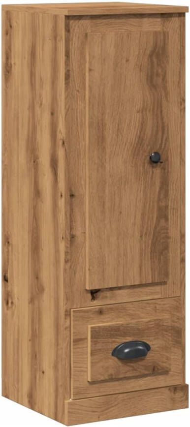 VidaXL Hoge kast 36x35 5x103 5 cm bewerkt hout artisanaal eikenkleurig