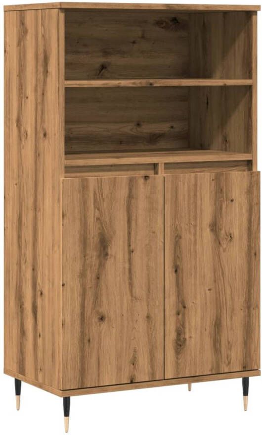 VidaXL Hoge kast 60x36x110 cm bewerkt hout artisanaal eikenkleurig