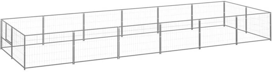 VIDAXL Hondenkennel Zilver 600 X 200 X 70 Cm Puppyverblijf