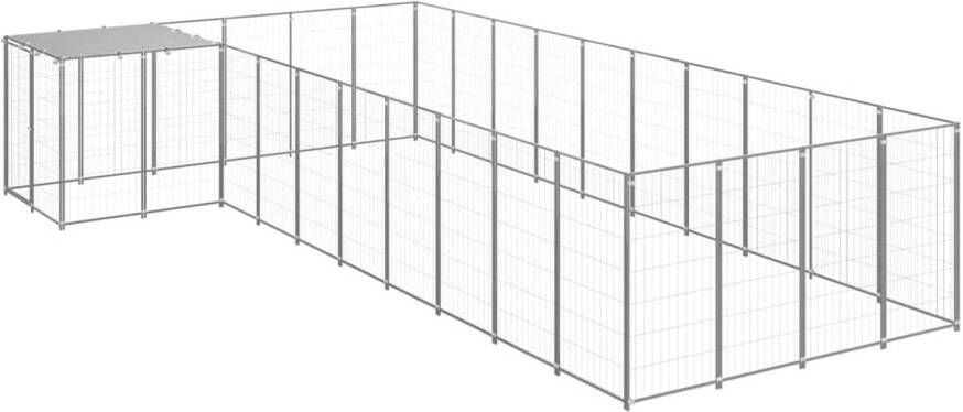 VIDAXL Hondenkennel Zilver 13.31 M² Puppyverblijf