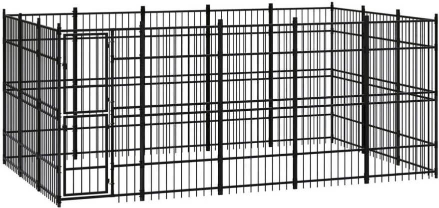 VIDAXL Hondenkennel Zwart 480 X 288 X 200 Cm Kennel