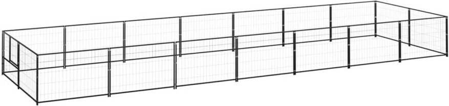 VIDAXL Hondenkennel Zwart 700 X 200 X 70 Cm Puppyverblijf