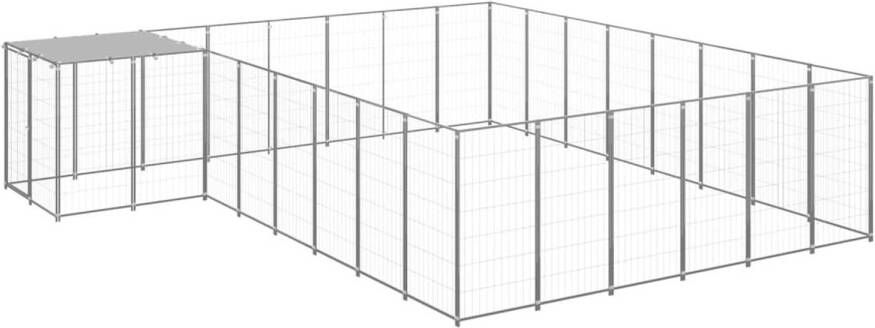 VIDAXL Hondenkennel Zilver 15.73 M² Puppyverblijf