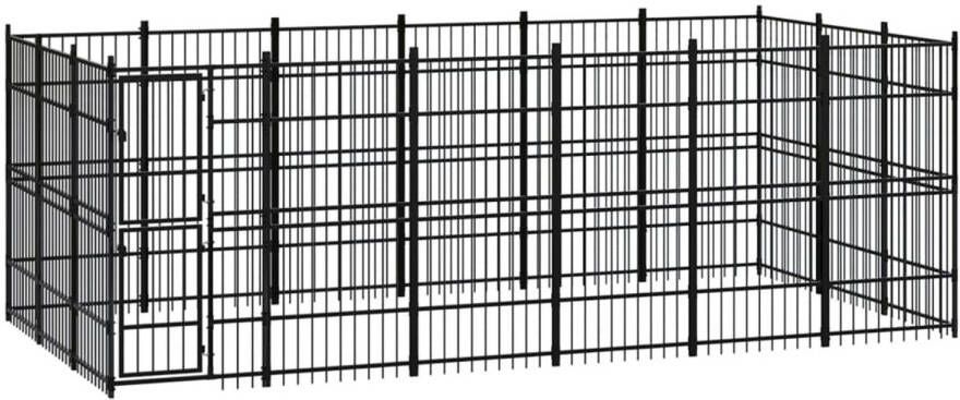 VIDAXL Hondenkennel Zwart 576 X 288 X 200 Cm Kennel