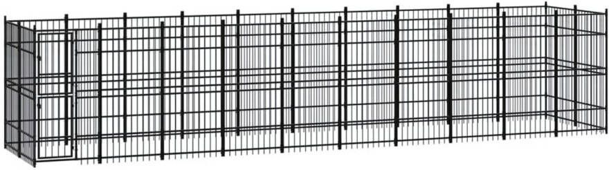 VIDAXL Hondenkennel Zwart 960 X 192 X 200 Cm Kennel