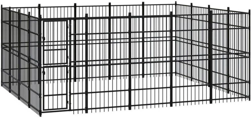 VIDAXL Hondenkennel Zwart 480 X 384 X 200 Cm Kennel