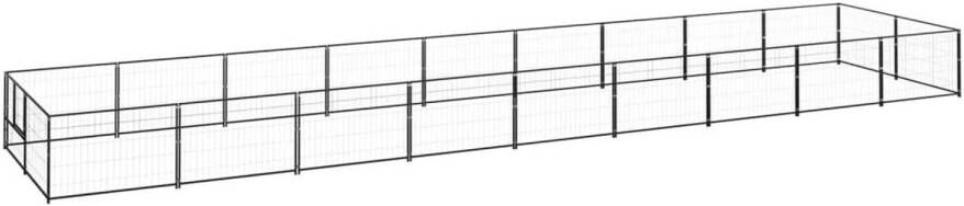 VIDAXL Hondenkennel Zwart 900 X 200 X 70 Cm Puppyverblijf