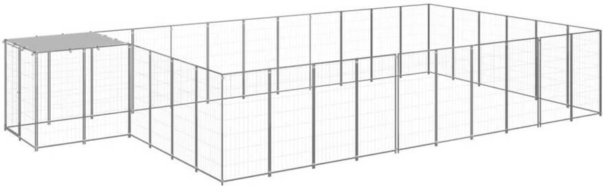 VIDAXL Hondenkennel Zilver 19.36 M² Puppyverblijf