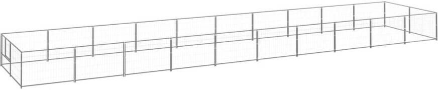 VIDAXL Hondenkennel Zilver 1000 X 200 X 70 Cm Puppyverblijf