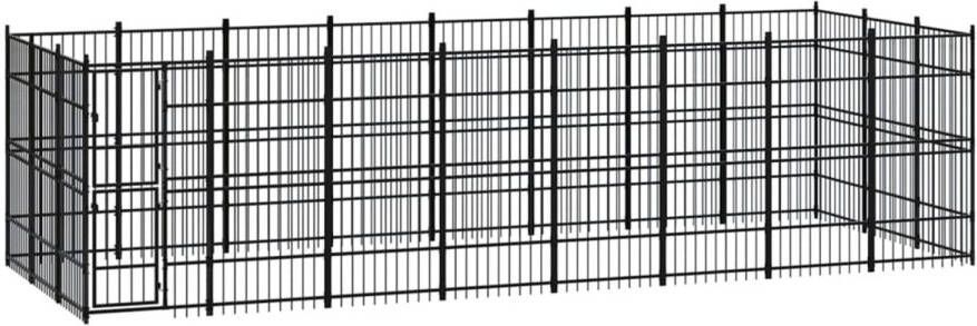 VIDAXL Hondenkennel Zwart 768 X 288 X 200 Cm Kennel