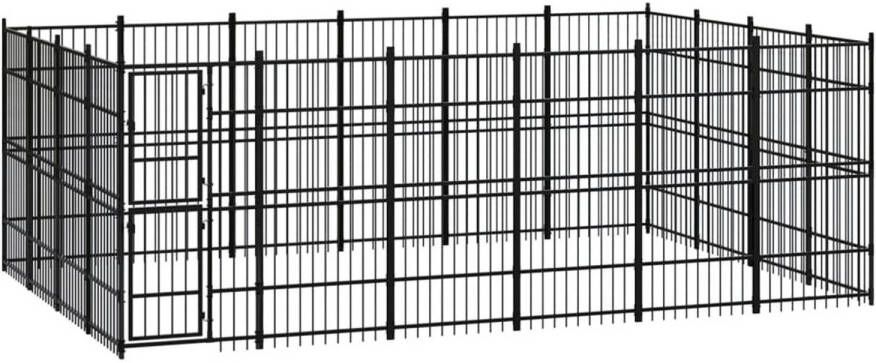 VIDAXL Hondenkennel Zwart 576 X 384 X 200 Cm Kennel