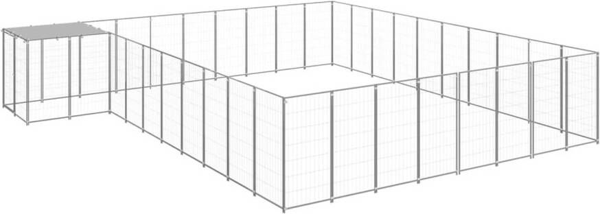 VIDAXL Hondenkennel Zilver 25.41 M² Puppyverblijf