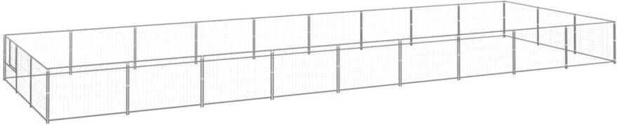 VIDAXL Hondenkennel Zilver 900 X 300 X 70 Cm Puppyverblijf