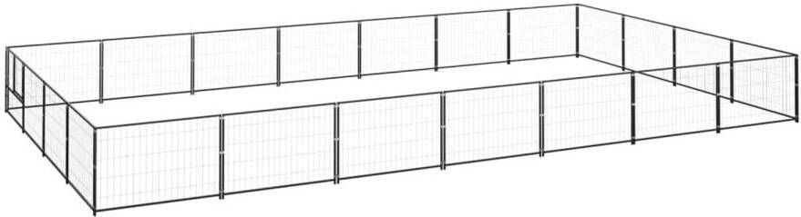 VIDAXL Hondenkennel Zwart 700 X 400 X 70 Cm Puppyverblijf