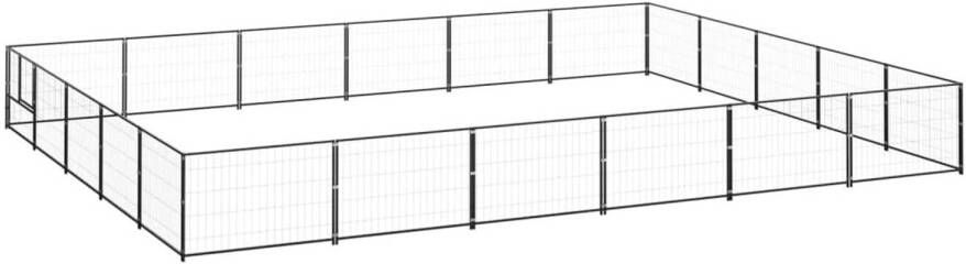 VIDAXL Hondenkennel Zwart 600 X 500 X 70 Cm Puppyverblijf