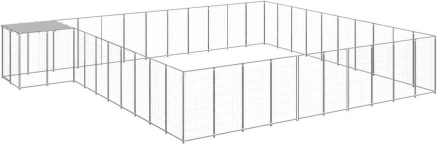 VIDAXL Hondenkennel Zilver 31.46 M² Puppyverblijf