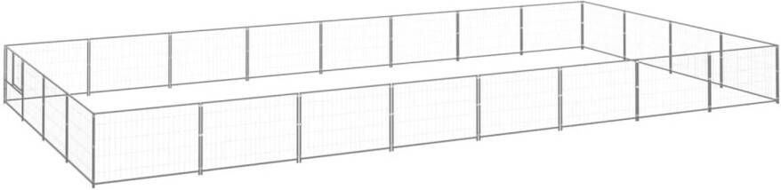 VIDAXL Hondenkennel Zilver 800 X 400 X 70 Cm Puppyverblijf