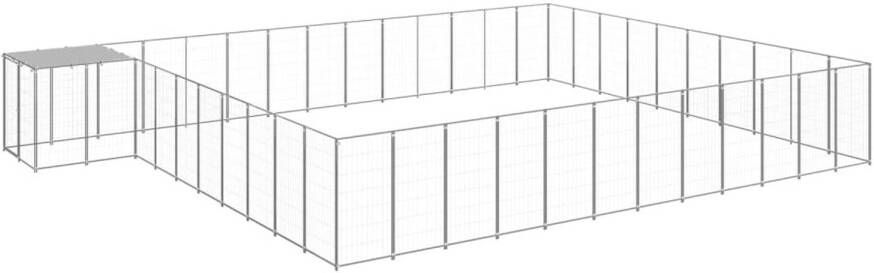 VIDAXL Hondenkennel Zilver 37.51 M² Puppyverblijf