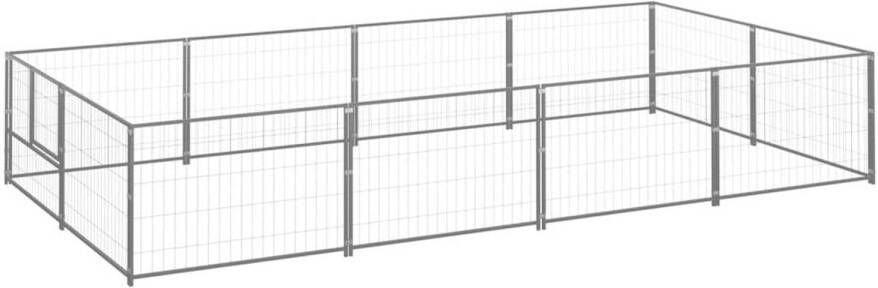 VIDAXL Hondenkennel Zilver 400 X 200 X 70 Cm Puppyverblijf