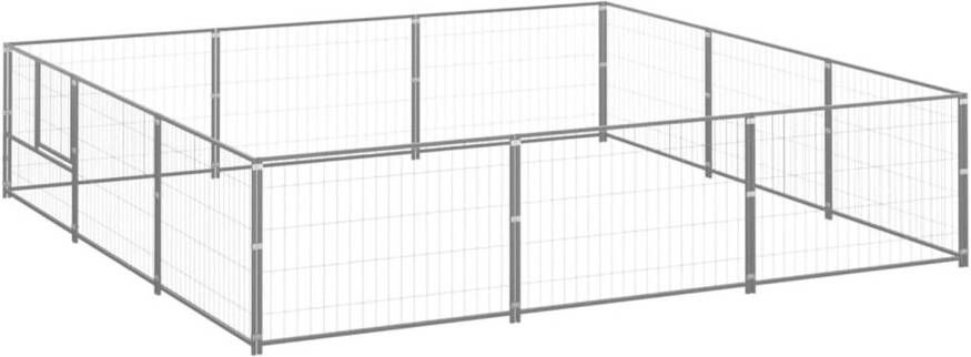 VIDAXL Hondenkennel Zilver 300 X 300 X 70 Cm Puppyverblijf