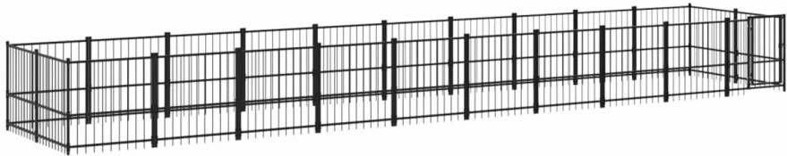 VIDAXL Hondenkennel Zwart 970 X 193.5 X 100 Cm Kennel