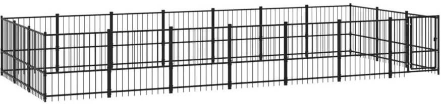 VIDAXL Hondenkennel Zwart 679 X 291 X 100 Cm Kennel