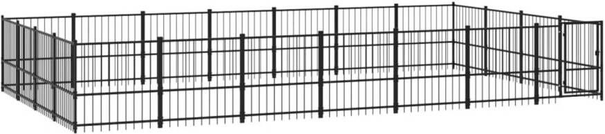 VIDAXL Hondenkennel Zwart 679 X 388 X 100 Cm Kennel