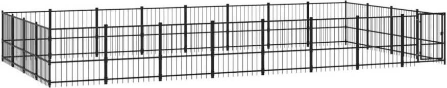 VIDAXL Hondenkennel Zwart 776 X 388 X 100 Cm Kennel