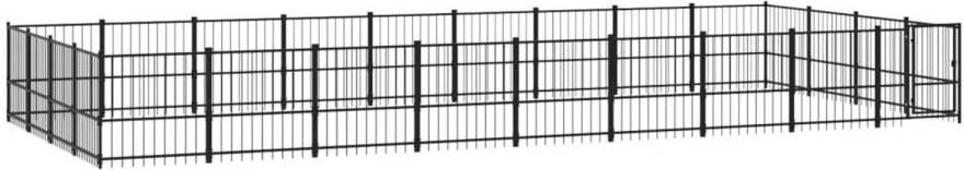 VIDAXL Hondenkennel Zwart 873 X 388 X 100 Cm Kennel