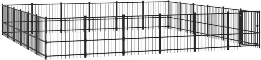 VIDAXL Hondenkennel Zwart 582 X 582 X 100 Cm Kennel