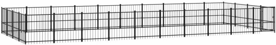 VIDAXL Hondenkennel Zwart 970 X 388 X 100 Cm Kennel