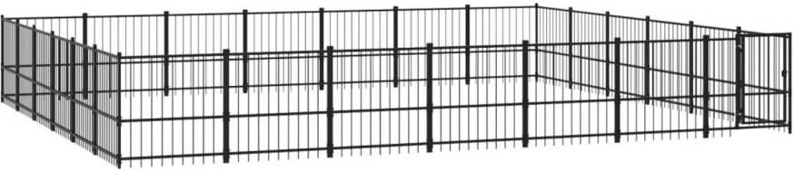 VIDAXL Hondenkennel Zwart 679 X 582 X 100 Cm Kennel