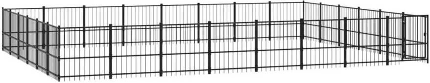 VIDAXL Hondenkennel Zwart 776 X 582 X 100 Cm Kennel