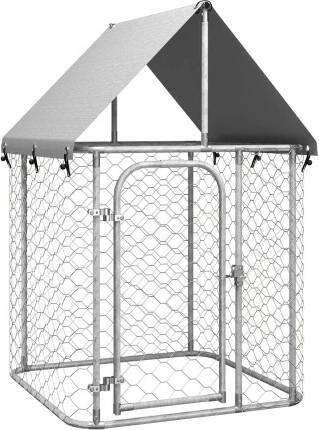 VidaXL Hondenkennel voor buiten met dak 100x100x150 cm