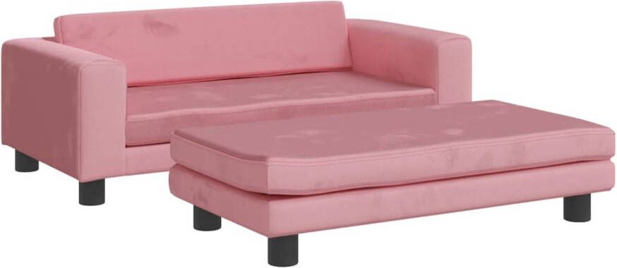 VidaXL Hondenmand met verlengstuk 100x50x30 cm fluweel roze