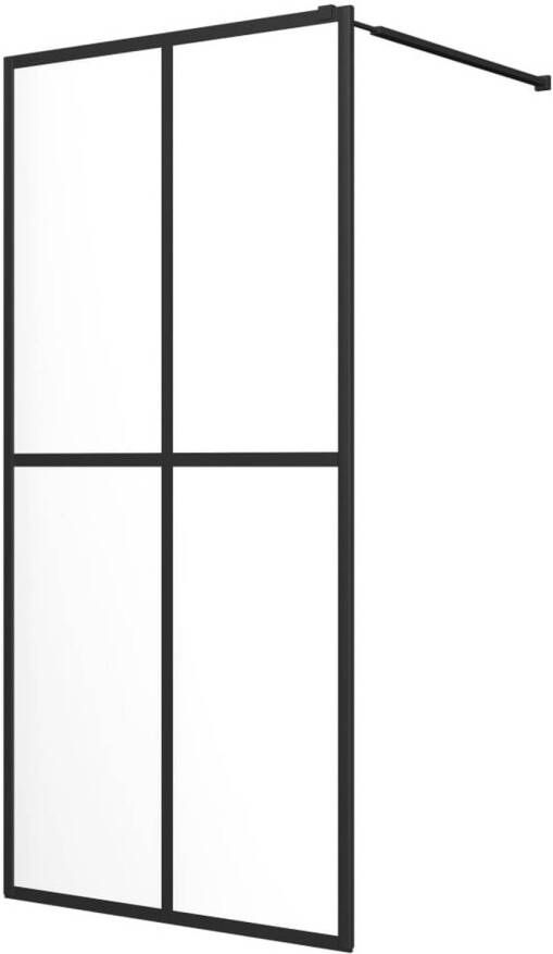 VidaXL Inloopdouchewand 118x190 cm transparant gehard glas