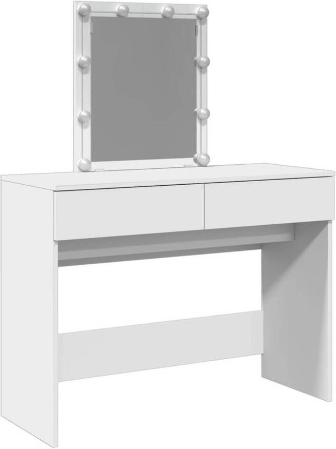 VidaXL Kaptafel met LED 100x40x130 cm wit